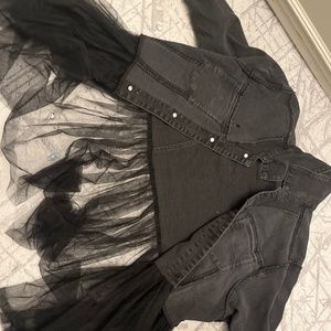 black tutu denim/jean jacket